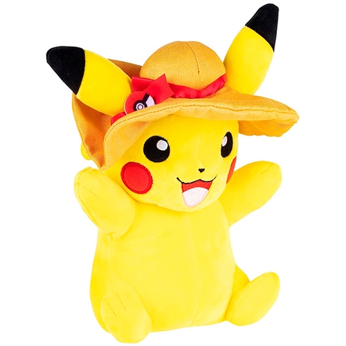 Pokémon Plushie - Summer Hat Pikachu 20 cm - Pokemon Legetøj